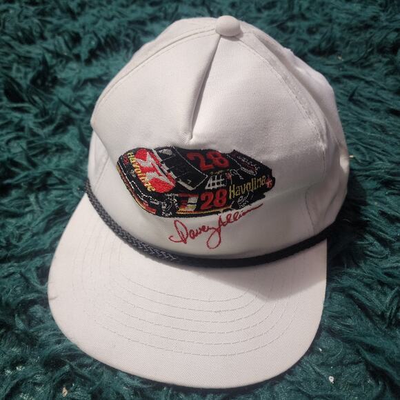 Vintage Davey Allison #28 Havoline NASCAR Snapback Hat Racing Collectible Cap - Picture 2 of 6